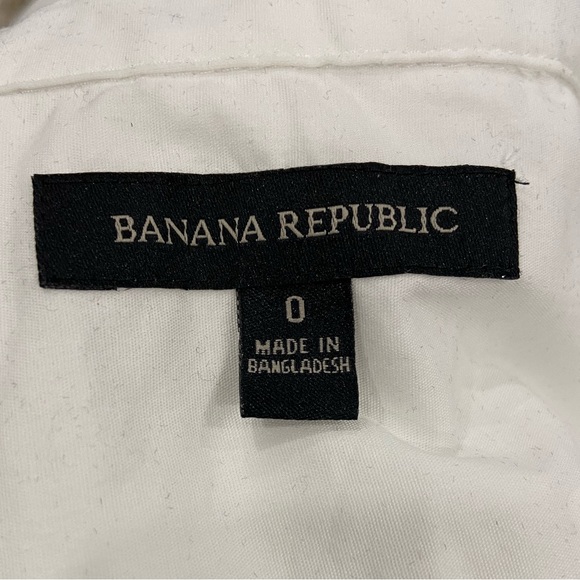 Banana Republic - Poplin Shirt Dress with Tie Belt - White - Size 0 - Picture 5 of 7